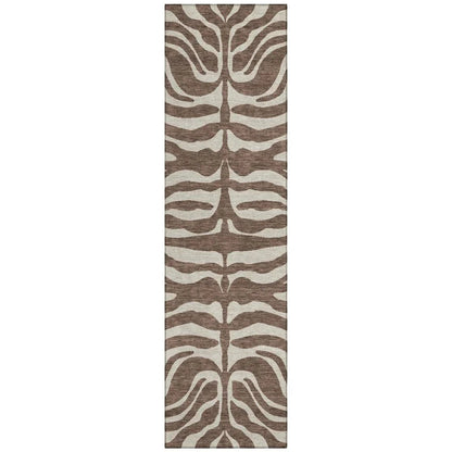 LOOMLAN Rugs Solstice Brown Washable Indoor-Outdoor Rug
