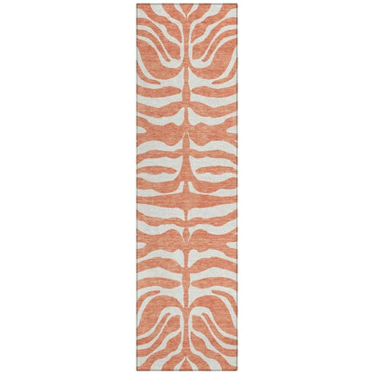 Solstice Coral Washable Indoor-Outdoor Rug