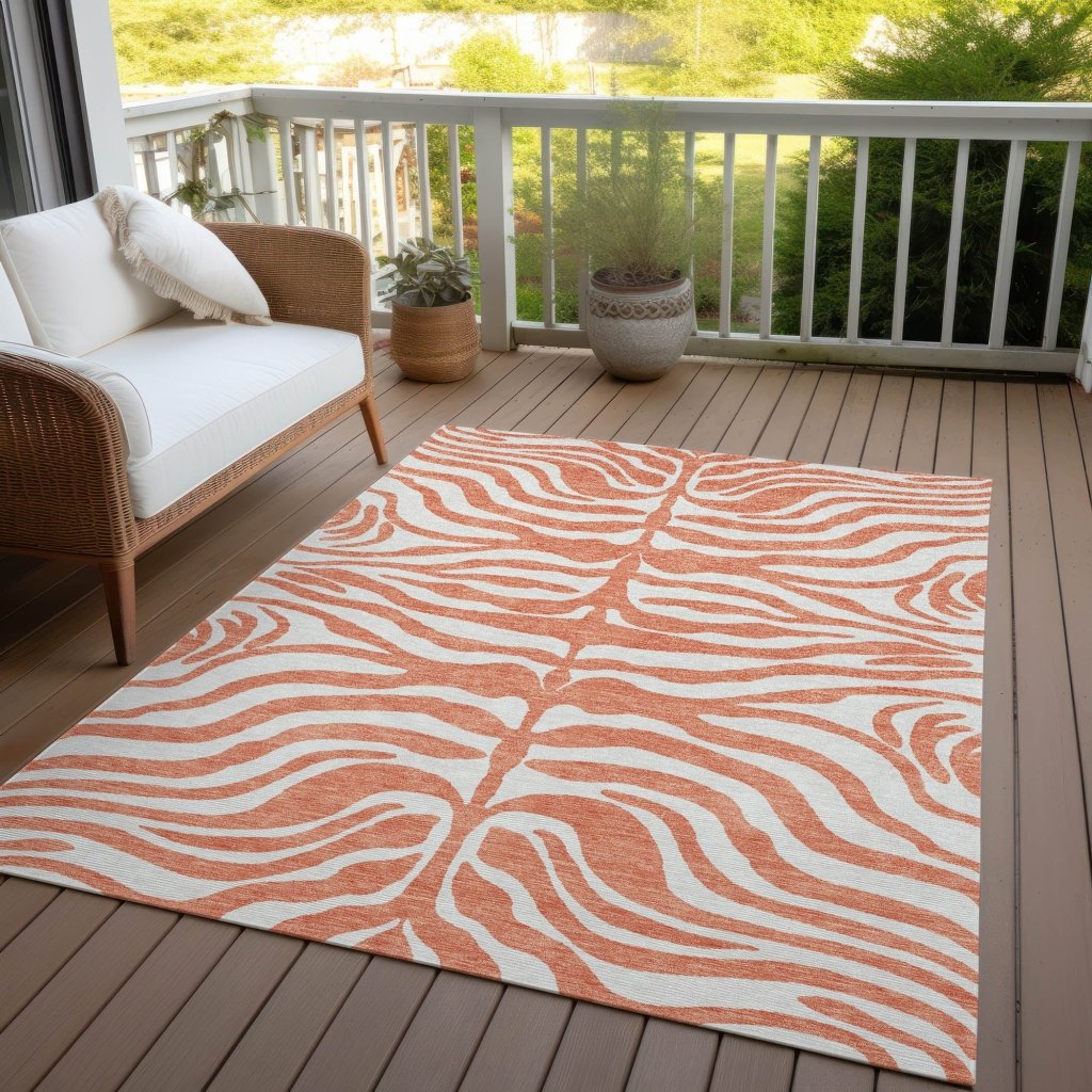 Solstice Coral Washable Indoor - Outdoor Rug - LOOMLAN - LOOMLAN Rugs - Outdoor Rugs