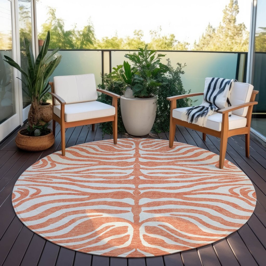 Solstice Coral Washable Indoor - Outdoor Rug - LOOMLAN - LOOMLAN Rugs - Outdoor Rugs
