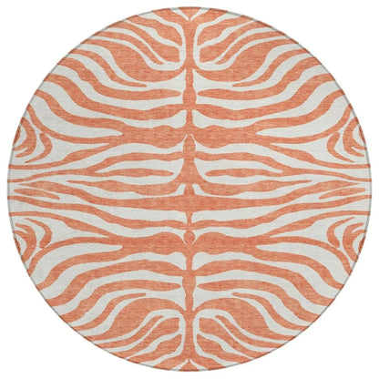 Solstice Coral Washable Indoor-Outdoor Rug