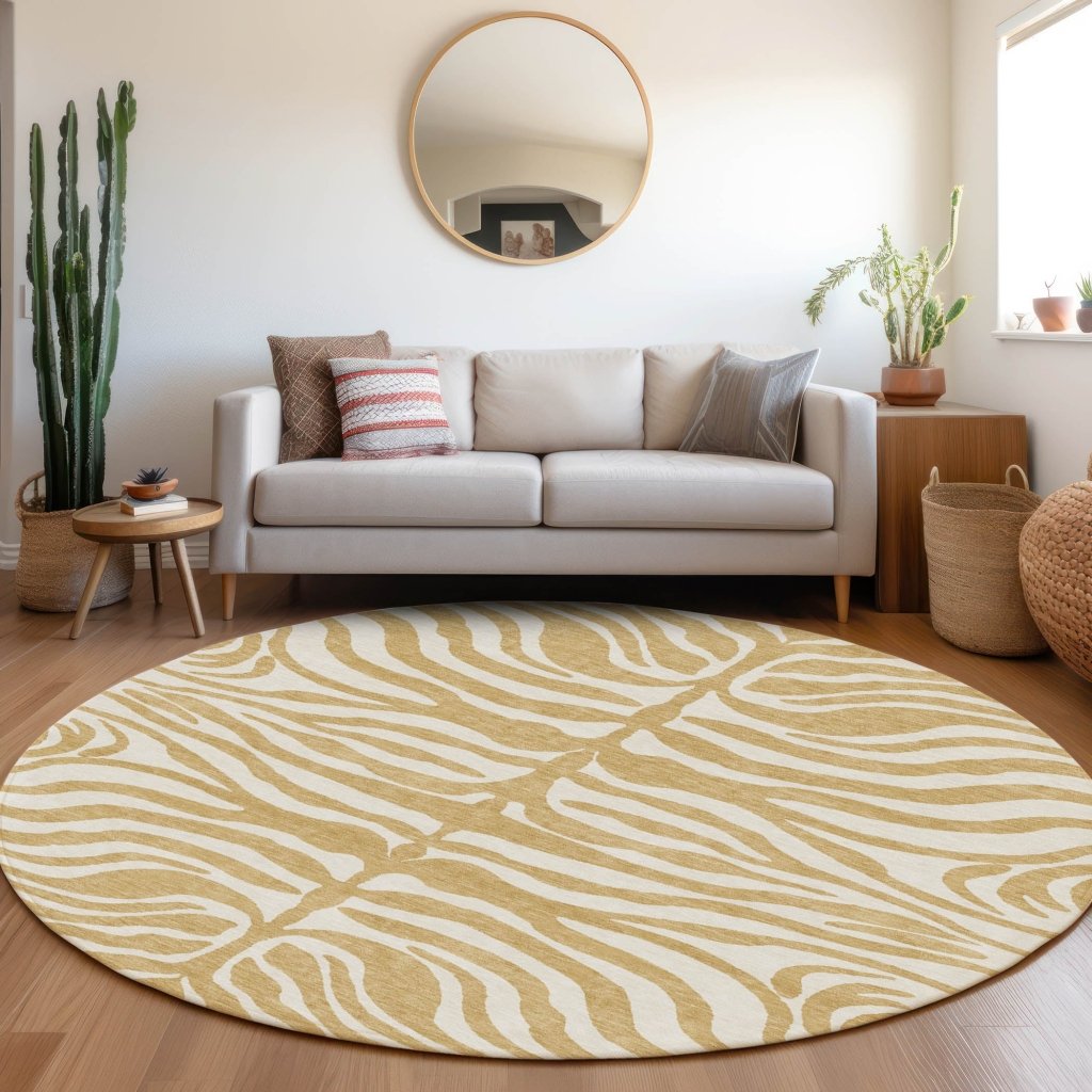 LOOMLAN Rugs Solstice Gold Washable Indoor-Outdoor Rug