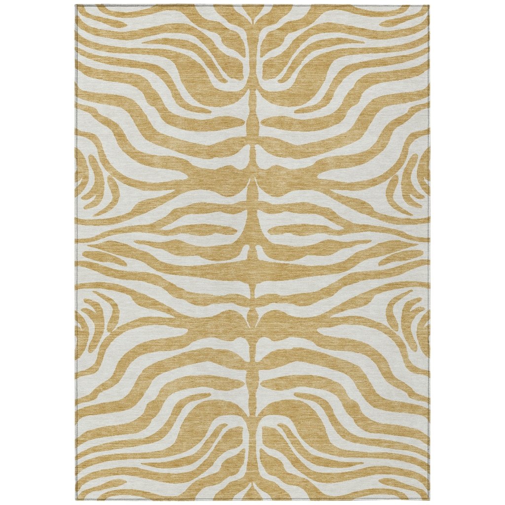 LOOMLAN Rugs Solstice Gold Washable Indoor-Outdoor Rug