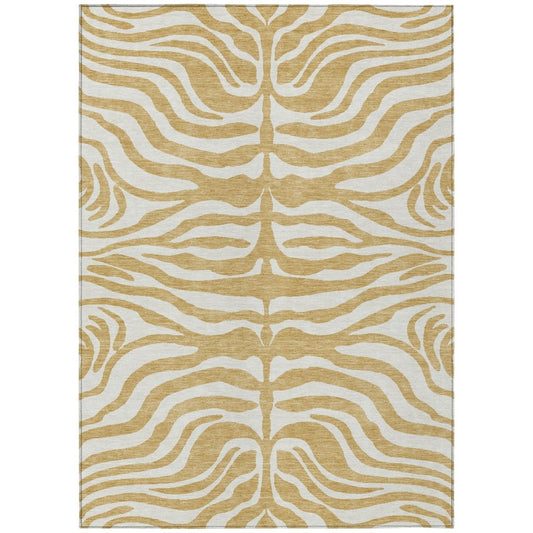LOOMLAN Rugs Solstice Gold Washable Indoor-Outdoor Rug
