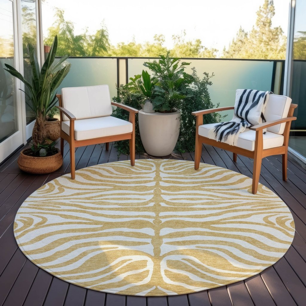 LOOMLAN Rugs Solstice Gold Washable Indoor-Outdoor Rug
