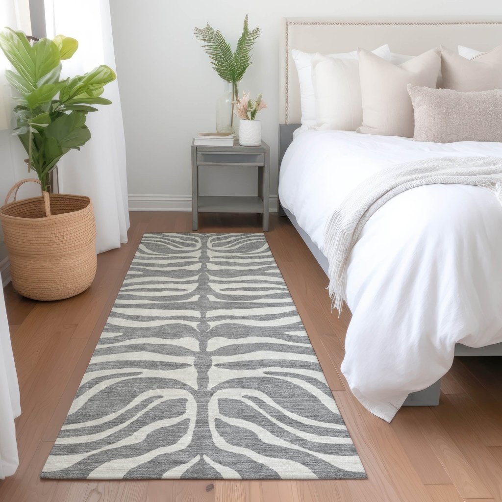 LOOMLAN Rugs Solstice Gray Washable Indoor-Outdoor Rug