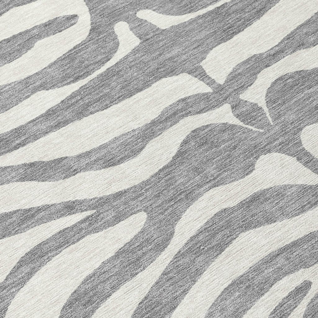 LOOMLAN Rugs Solstice Gray Washable Indoor-Outdoor Rug