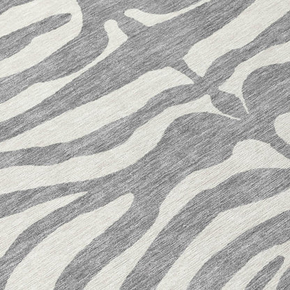 LOOMLAN Rugs Solstice Gray Washable Indoor-Outdoor Rug