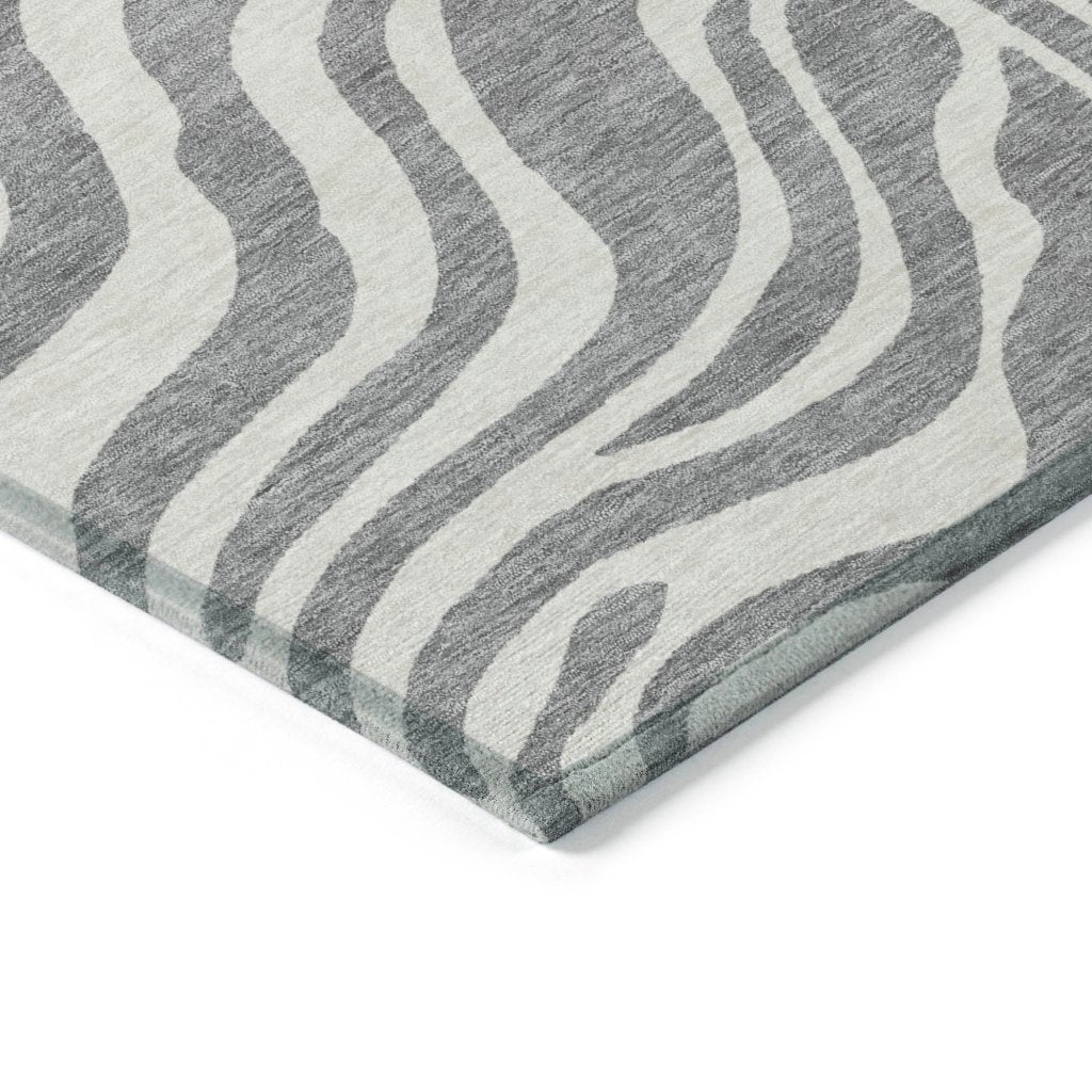 LOOMLAN Rugs Solstice Gray Washable Indoor-Outdoor Rug