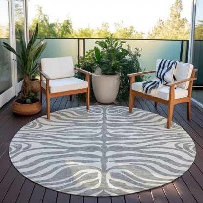 LOOMLAN Rugs Solstice Gray Washable Indoor-Outdoor Rug