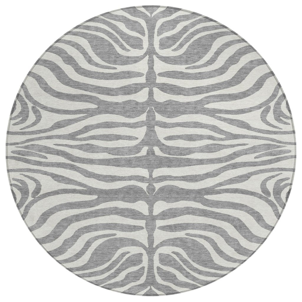 LOOMLAN Rugs Solstice Gray Washable Indoor-Outdoor Rug