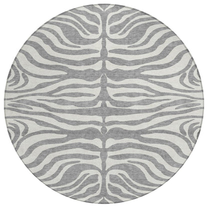 LOOMLAN Rugs Solstice Gray Washable Indoor-Outdoor Rug