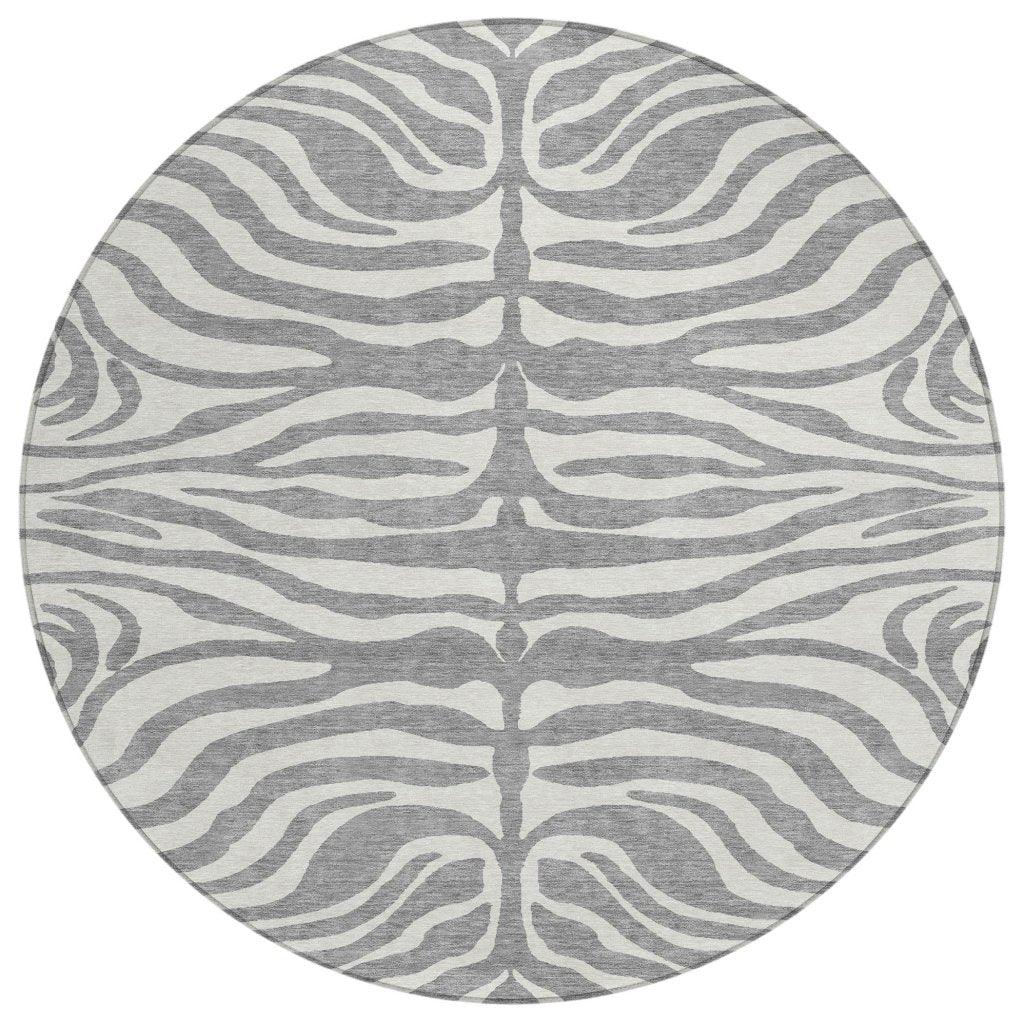 LOOMLAN Rugs Solstice Gray Washable Indoor-Outdoor Rug