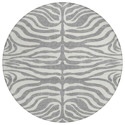 LOOMLAN Rugs Solstice Gray Washable Indoor-Outdoor Rug