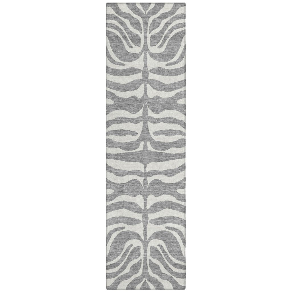 LOOMLAN Rugs Solstice Gray Washable Indoor-Outdoor Rug