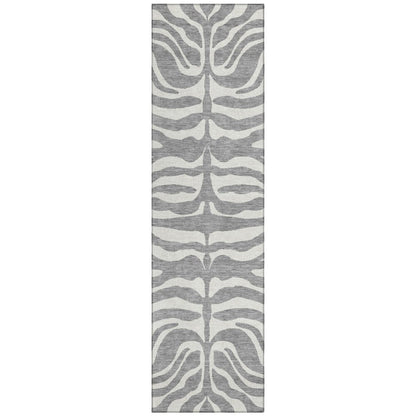 LOOMLAN Rugs Solstice Gray Washable Indoor-Outdoor Rug