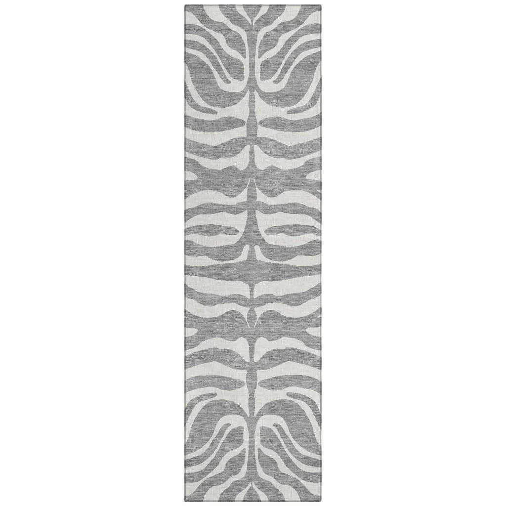 LOOMLAN Rugs Solstice Gray Washable Indoor-Outdoor Rug