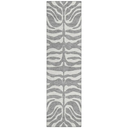 LOOMLAN Rugs Solstice Gray Washable Indoor-Outdoor Rug