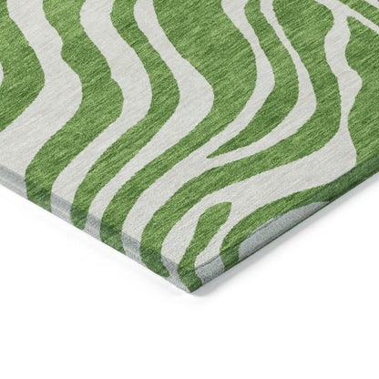 LOOMLAN Rugs Solstice Green Washable Indoor-Outdoor Rug