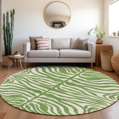 LOOMLAN Rugs Solstice Green Washable Indoor-Outdoor Rug