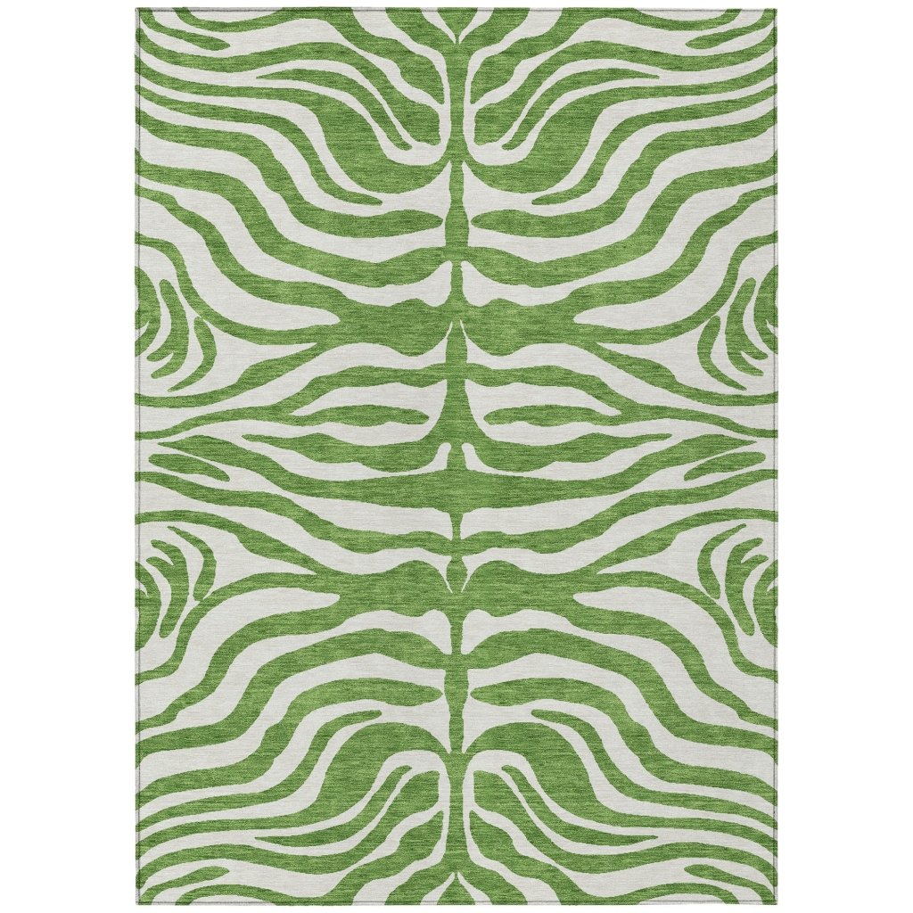 LOOMLAN Rugs Solstice Green Washable Indoor-Outdoor Rug