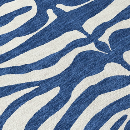 LOOMLAN Rugs Solstice Navy Washable Indoor-Outdoor Rug