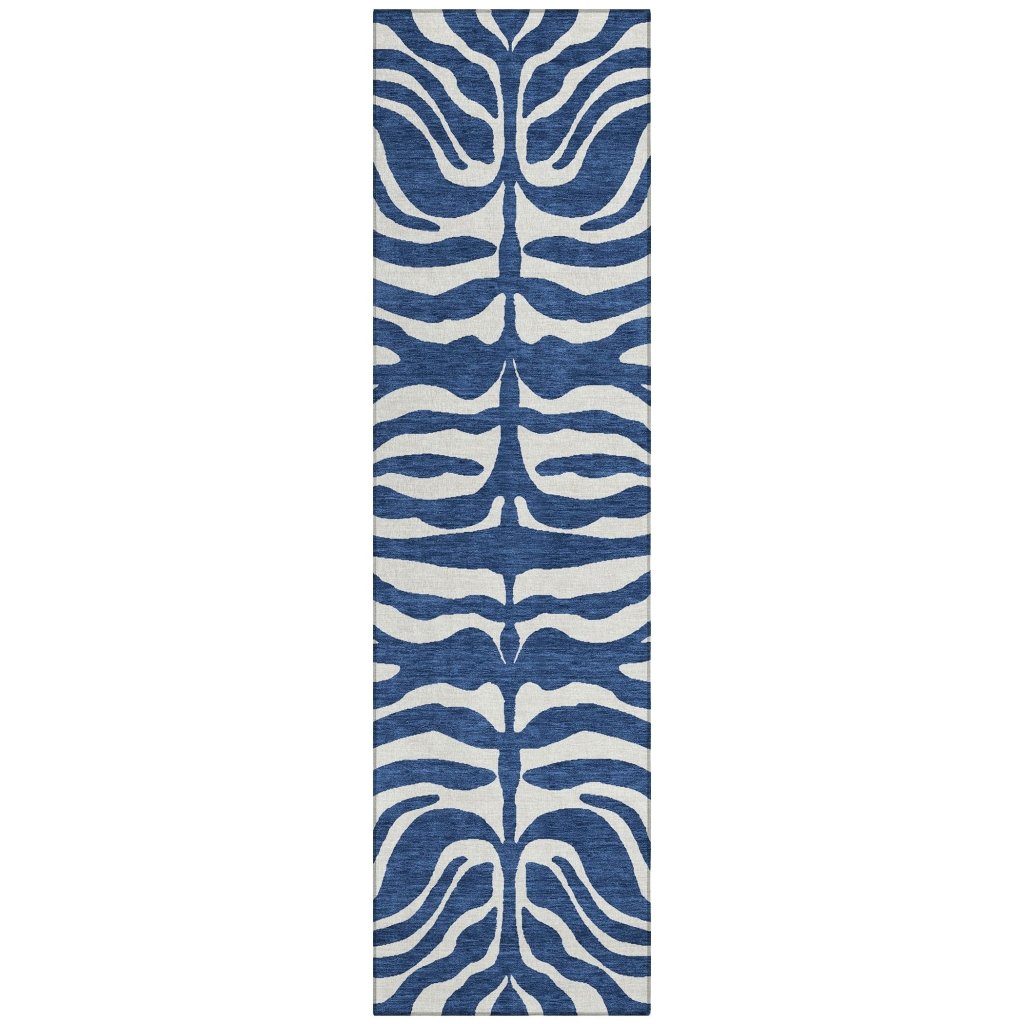 LOOMLAN Rugs Solstice Navy Washable Indoor-Outdoor Rug