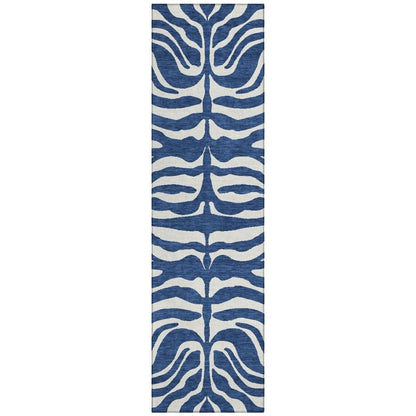 LOOMLAN Rugs Solstice Navy Washable Indoor-Outdoor Rug