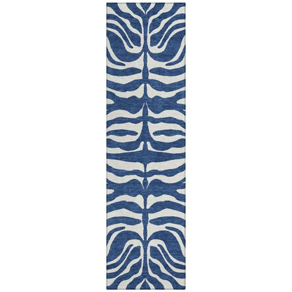 LOOMLAN Rugs Solstice Navy Washable Indoor-Outdoor Rug