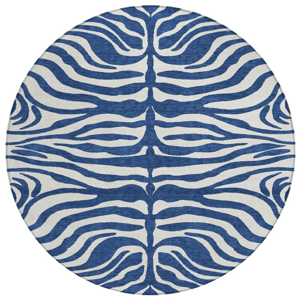 LOOMLAN Rugs Solstice Navy Washable Indoor-Outdoor Rug