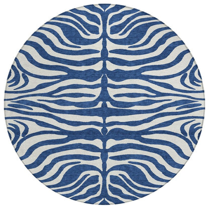 LOOMLAN Rugs Solstice Navy Washable Indoor-Outdoor Rug