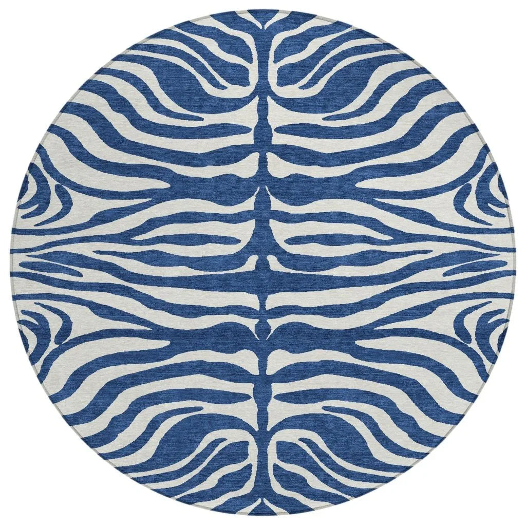 LOOMLAN Rugs Solstice Navy Washable Indoor-Outdoor Rug
