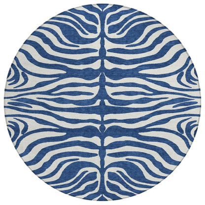 LOOMLAN Rugs Solstice Navy Washable Indoor-Outdoor Rug