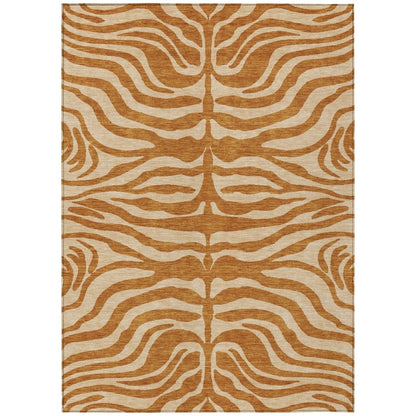 LOOMLAN Rugs Solstice Orange Washable Indoor-Outdoor Rug