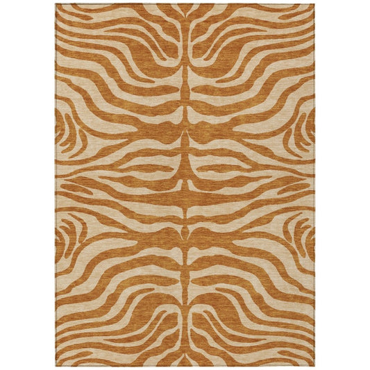 LOOMLAN Rugs Solstice Orange Washable Indoor-Outdoor Rug