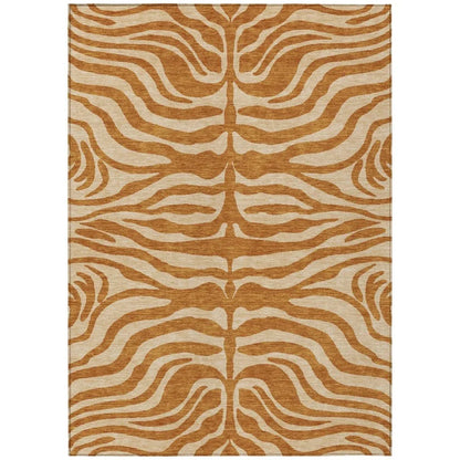 LOOMLAN Rugs Solstice Orange Washable Indoor-Outdoor Rug