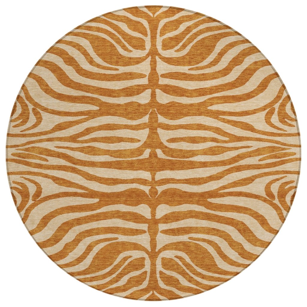 LOOMLAN Rugs Solstice Orange Washable Indoor-Outdoor Rug