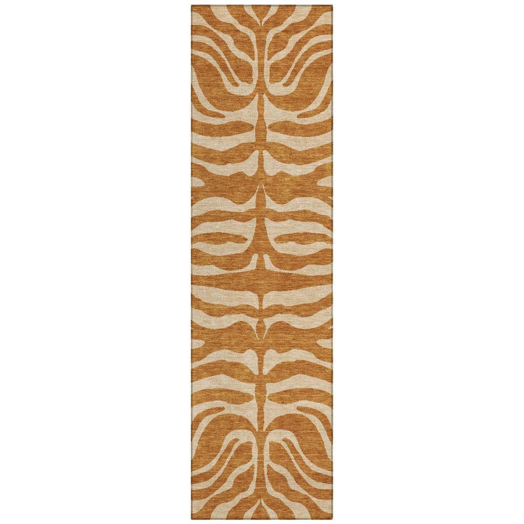 LOOMLAN Rugs Solstice Orange Washable Indoor-Outdoor Rug