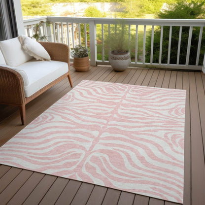 LOOMLAN Rugs Solstice Pink Washable Indoor-Outdoor Rug