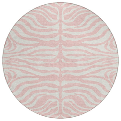 LOOMLAN Rugs Solstice Pink Washable Indoor-Outdoor Rug