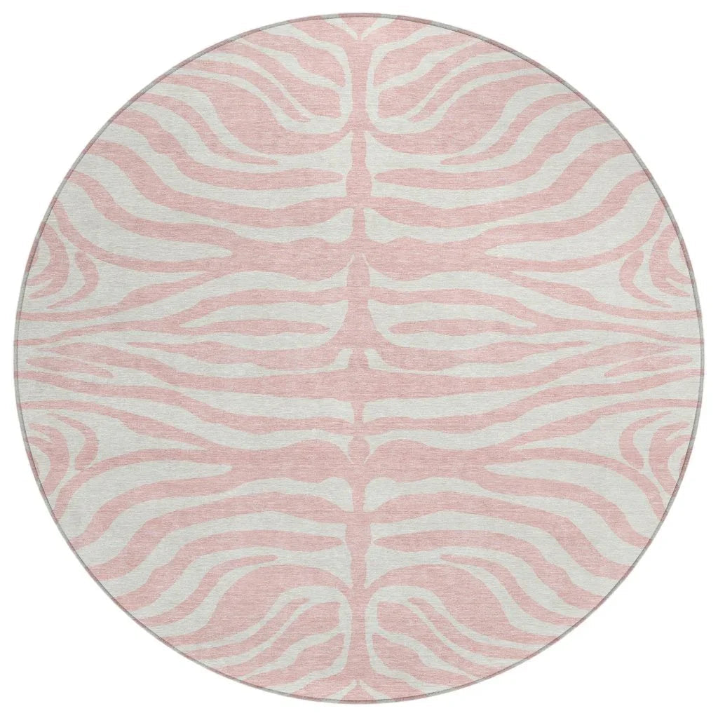 LOOMLAN Rugs Solstice Pink Washable Indoor-Outdoor Rug