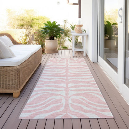 LOOMLAN Rugs Solstice Pink Washable Indoor-Outdoor Rug