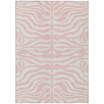 LOOMLAN Rugs Solstice Pink Washable Indoor-Outdoor Rug
