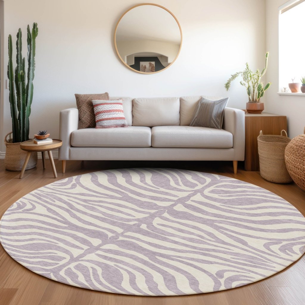 LOOMLAN Rugs Solstice Purple Washable Indoor-Outdoor Rug
