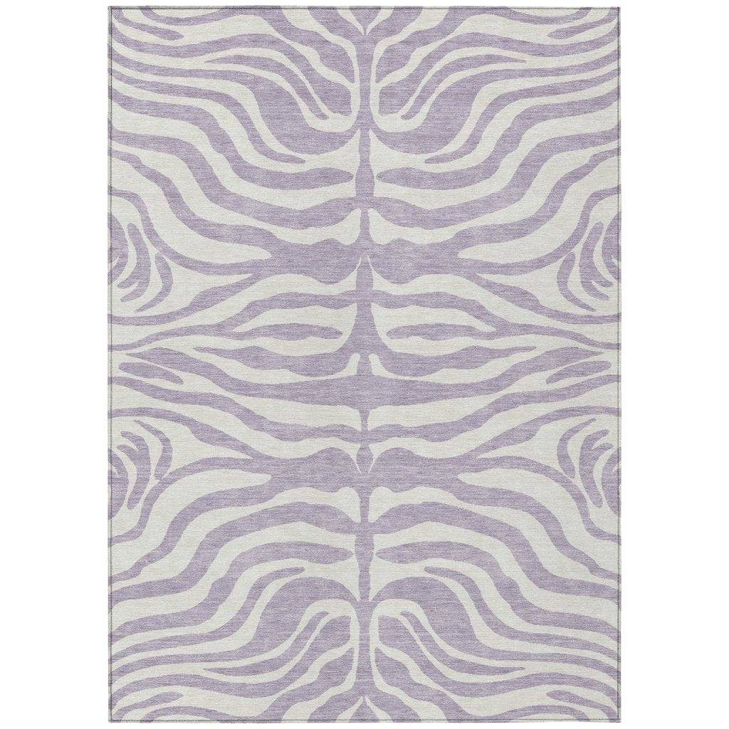 LOOMLAN Rugs Solstice Purple Washable Indoor-Outdoor Rug