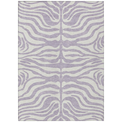 LOOMLAN Rugs Solstice Purple Washable Indoor-Outdoor Rug