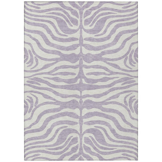 LOOMLAN Rugs Solstice Purple Washable Indoor-Outdoor Rug