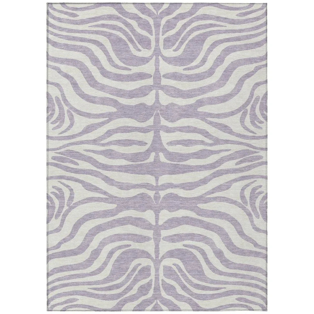 LOOMLAN Rugs Solstice Purple Washable Indoor-Outdoor Rug