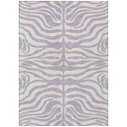 LOOMLAN Rugs Solstice Purple Washable Indoor-Outdoor Rug