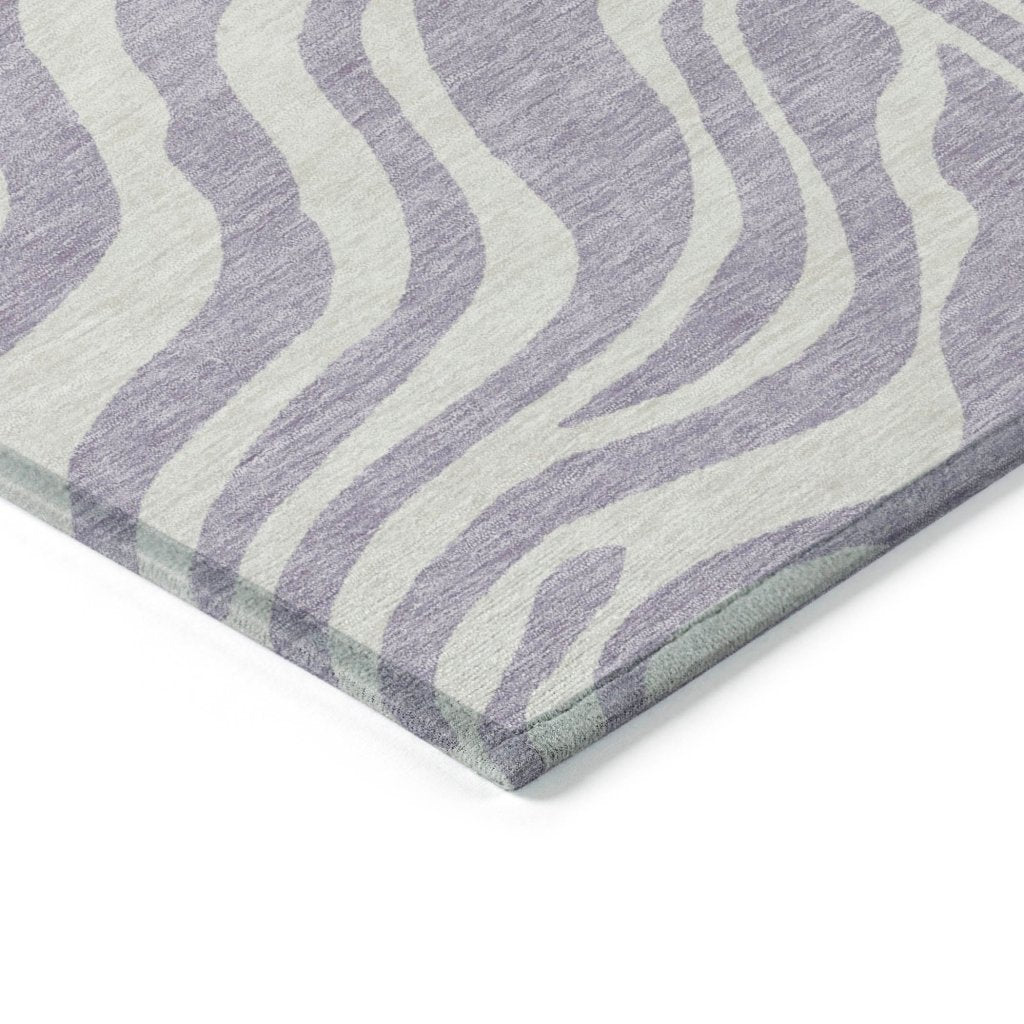 LOOMLAN Rugs Solstice Purple Washable Indoor-Outdoor Rug